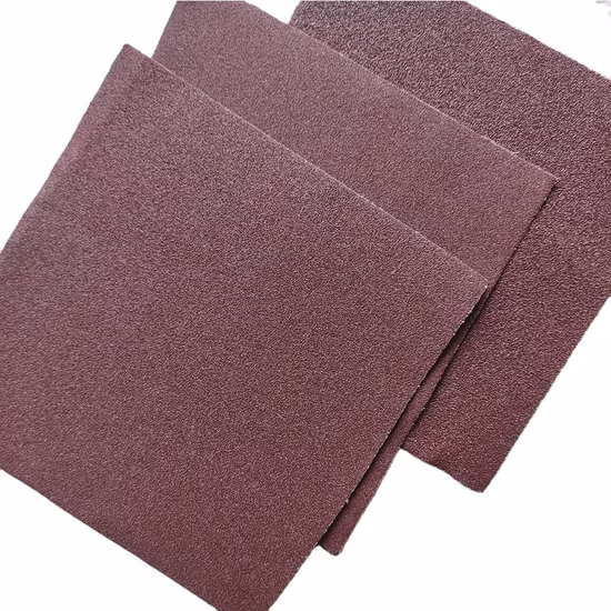 Nitidez caliente impermeable 23x28cm óxido de aluminio Emery Gxk51 Hoja de rollo de tela dura abrasiva para maquinaria y uso manual